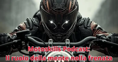 Immagine AI motociclista occhi cyborg